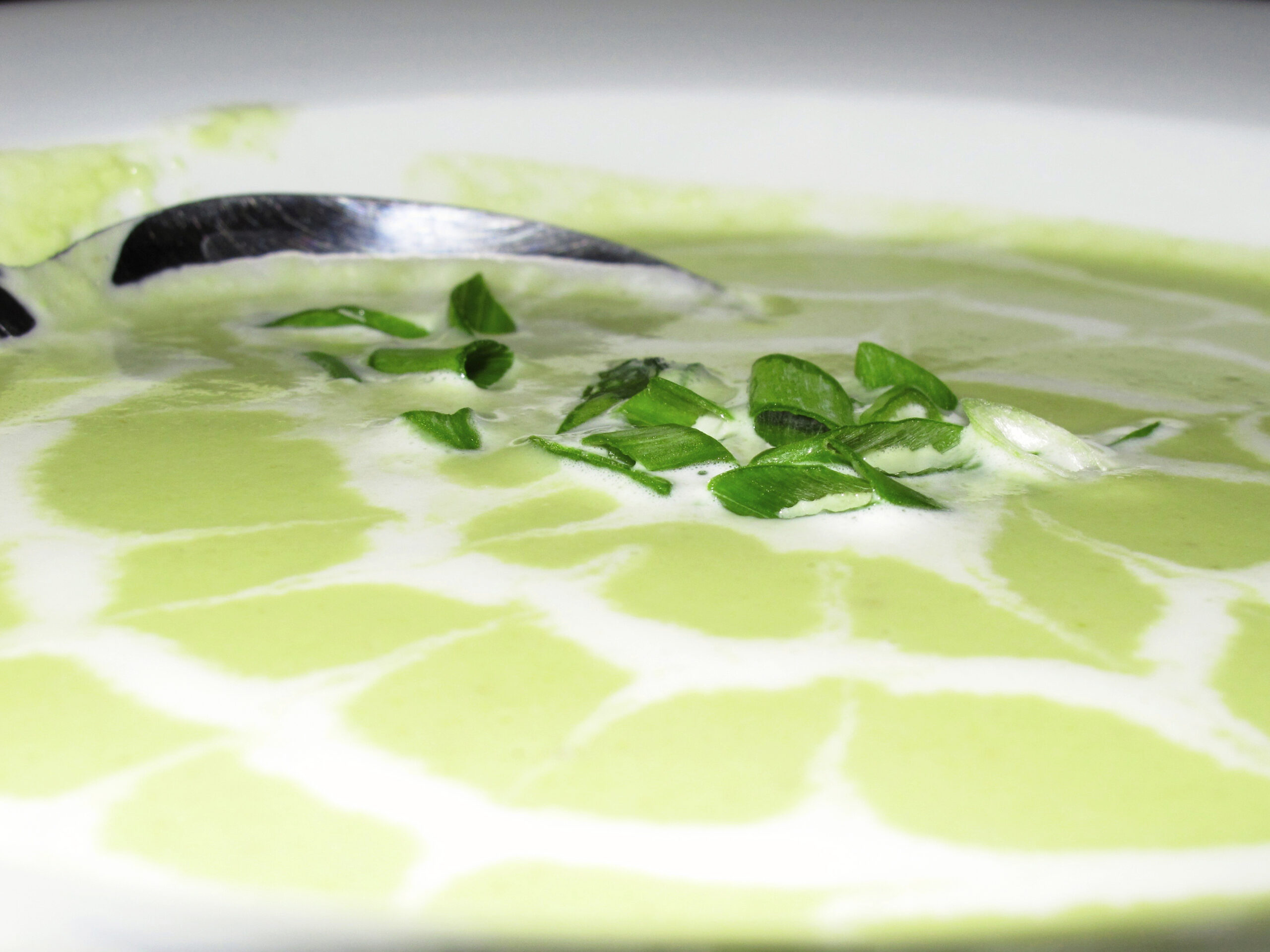 A delicious soup starter served as part of the meal package for a yoga retreat